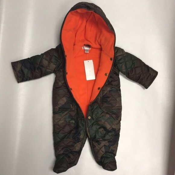 Polo Ralph Lauren Baby Boys Matte Microfiber Camo-Print Bunting Coat - Picture 3 of 8